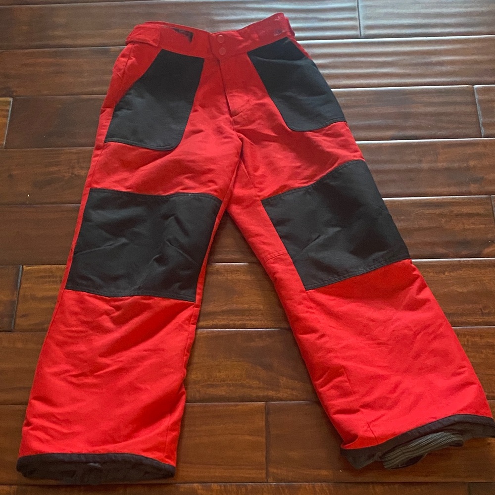 DSG red and black snowpants